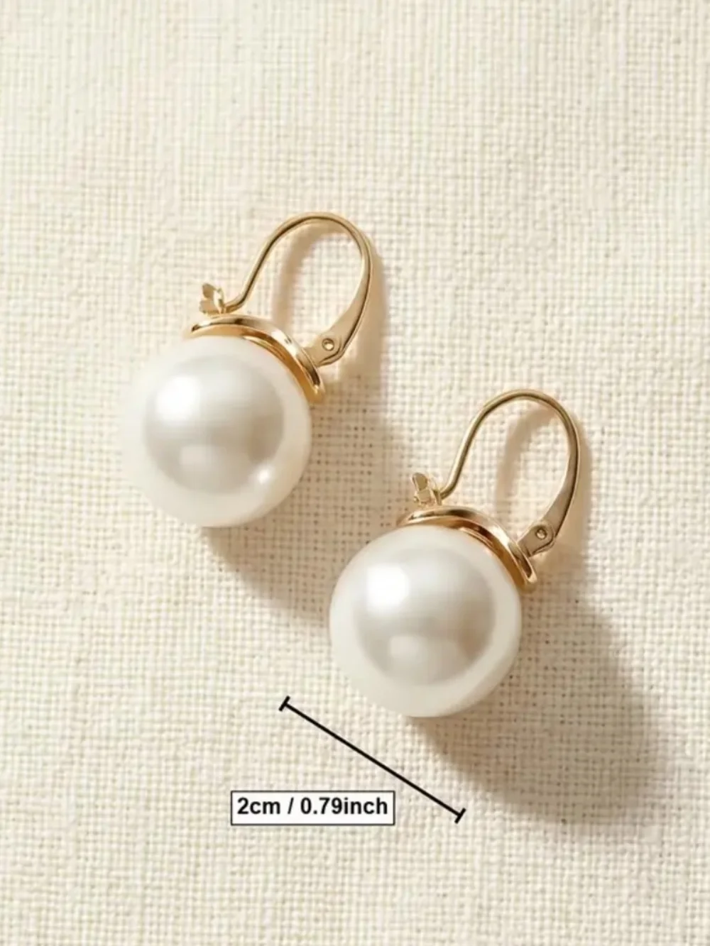 Gold Filled Pearl Drop Earrings - Picture 2 of 3